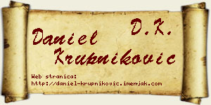 Daniel Krupniković vizit kartica
